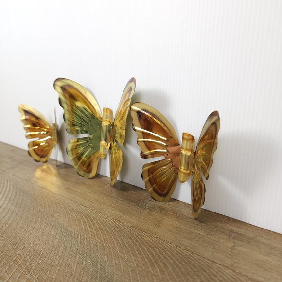 Home Interiors Gold Butterfly Trio Wall Art - Picture 2 of 5